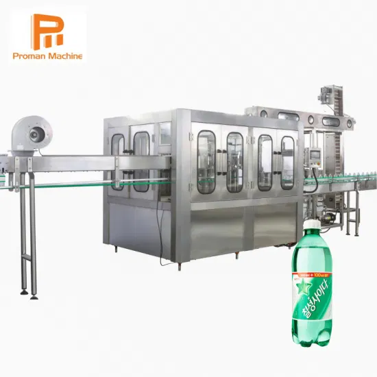 Vendita calda Soda Drink CO2 Imbottigliamento di bevande gassate Imbottigliamento di succhi Macchine confezionatrici di raffreddamento
